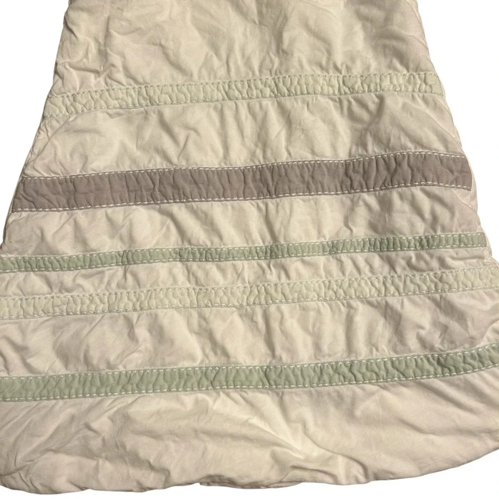 Little Coyuchi Sleep Sack‎ 0-6M Baby Infant White Organic Cotton Striped Swaddle